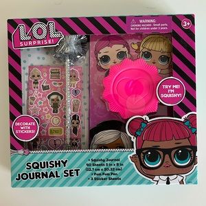L.O.L. Surprise Girls' Squishy Journal Set with Stickers and Pen